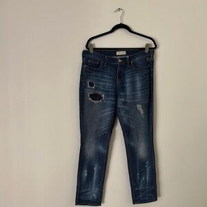 Madewell size 30 boyfriend Women's Blue Distressed Jeans